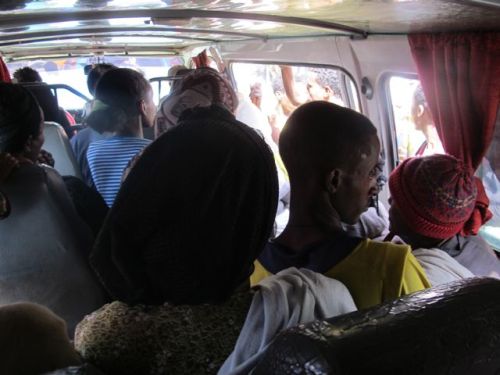 crowded bus in gashena